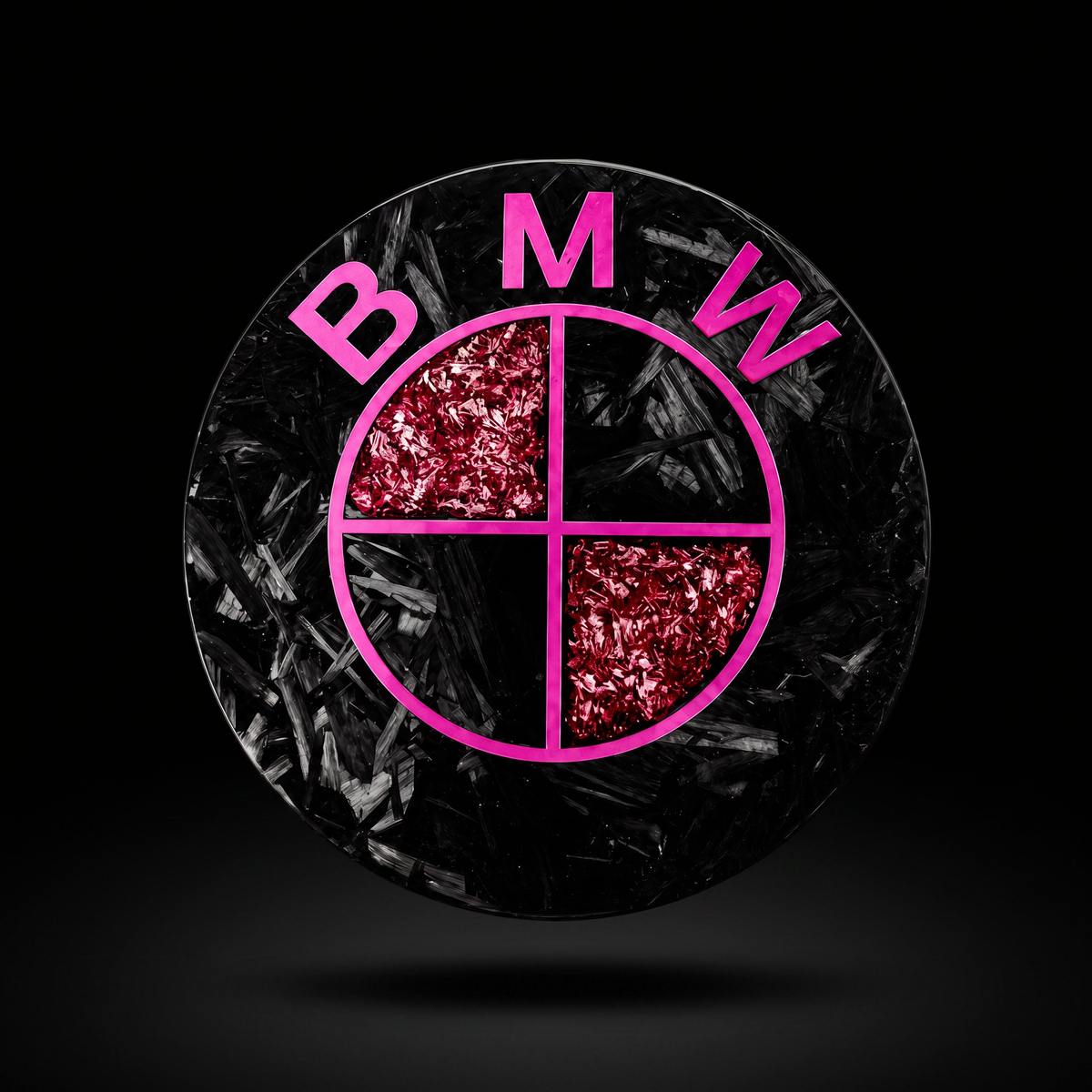 Pink Venom — Forged Carbon Badge